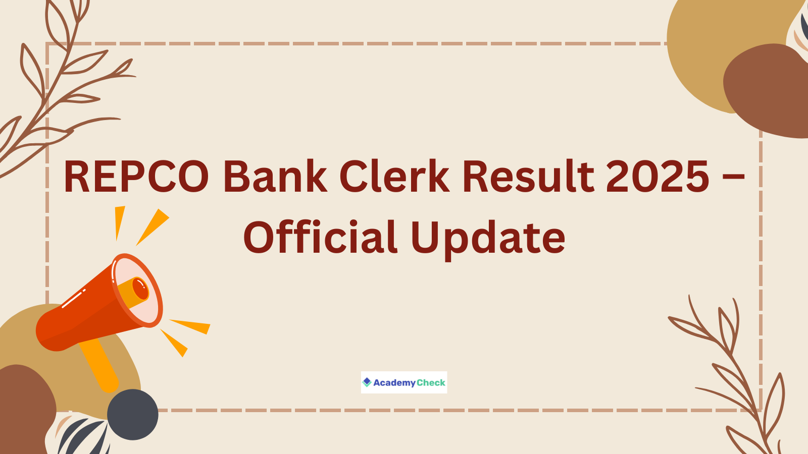 REPCO Bank Clerk Result 2025 OUT | IBPS Clerk Cut Off 2025